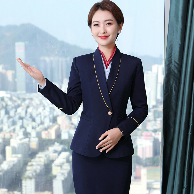 南航空姐制服职业套装女空乘面试售楼部前台接待迎宾珠宝店工作服