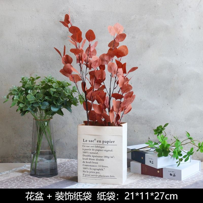 Nordic Eucalyptus Zamioculcas Leaves Fake Flower Fake Trees Living Room Decoration Plant Bonsai Decoration Large Green Plant