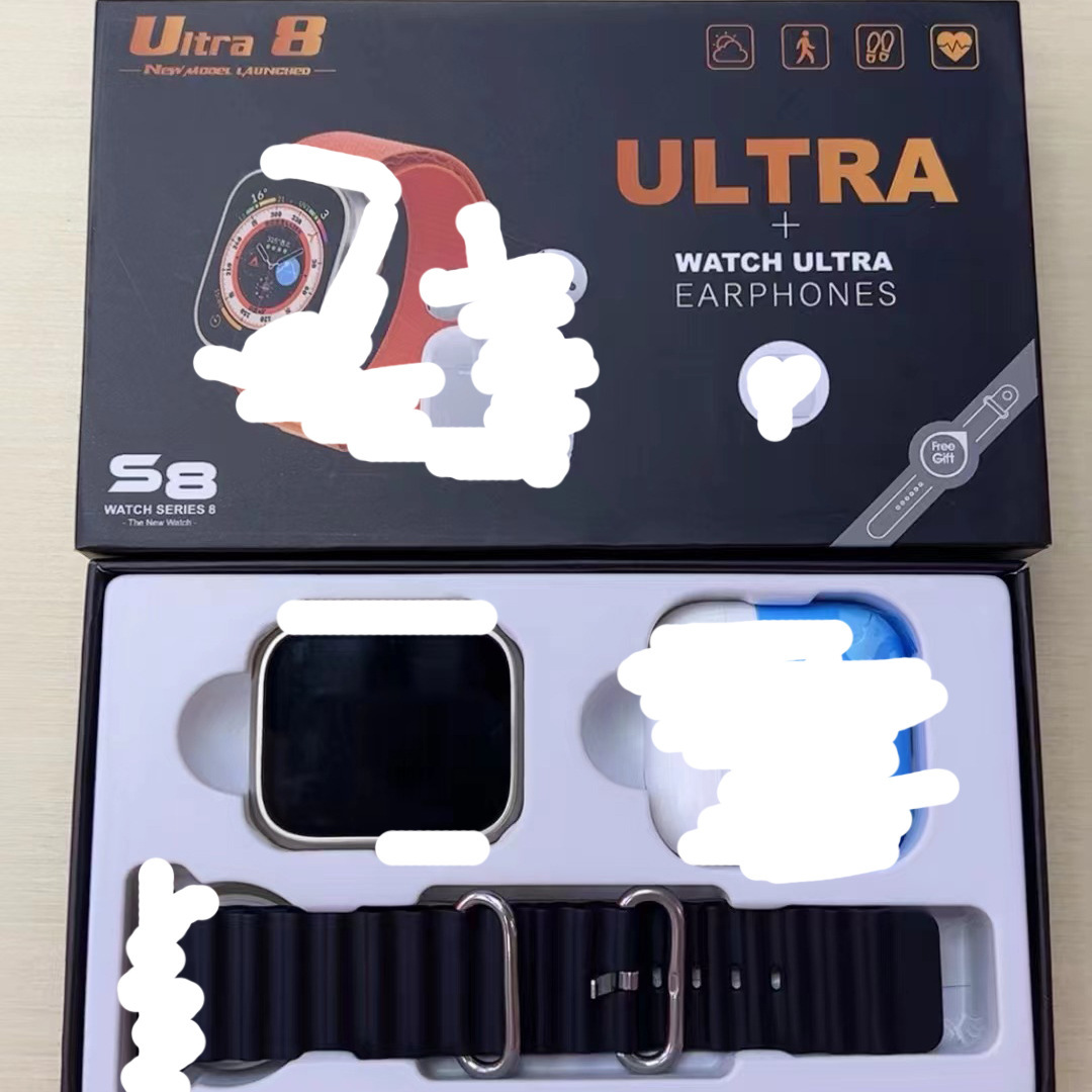 跨境Ultra8二合一S8智能手表TWS蓝牙耳机Pro4海洋表带Smartwatch