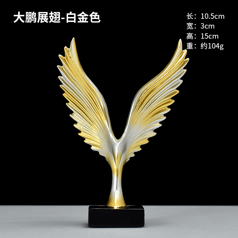 Factory Direct Sales Foreign Trade Exclusive Mini Dapeng Wings Nordic Modern Living Room Study Home Ornament Creative Ornaments