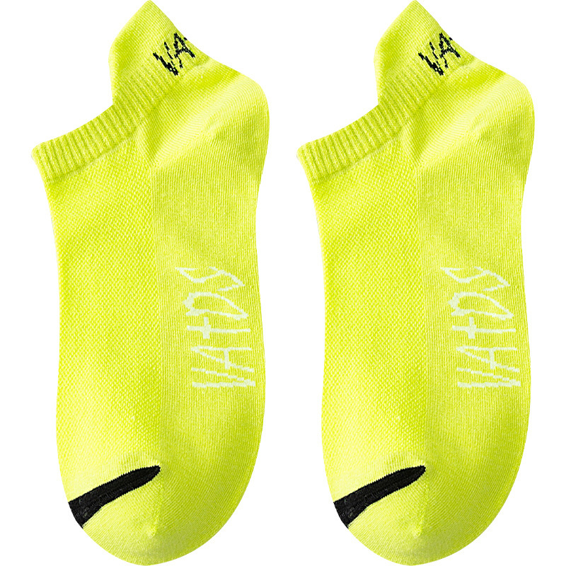 Socks Men's Summer Thin Ins Trendy Bright Color Mesh Heel Embroidered Low Cut Socks Candy Color Men's Socks