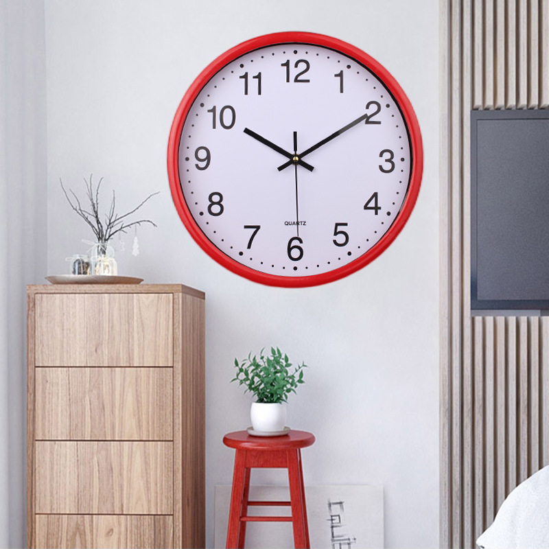 Room Wall Clock Clock Home Hanging Wall Classroom round Battery Pocket Watch Trending on TikTok Modern Minimalist Living Room Clock