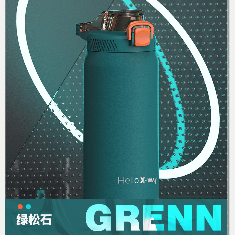 Large Capacity 316 Stainless Steel Thermos Cup Men and Women Good-looking Outdoor Sports Portable Kettle Straw Cup Wholesale