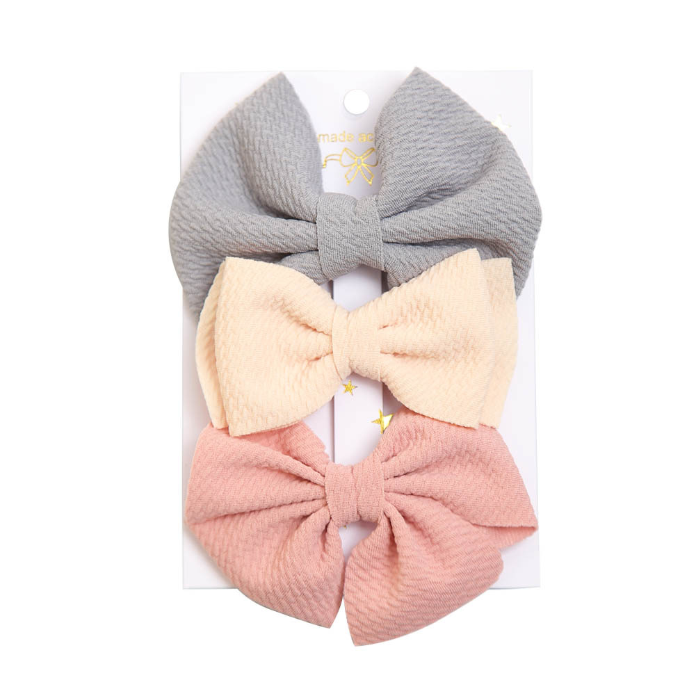 Cross-Border Children's Hair Accessories Polyester Fabric Baby Bow Barrettes Suit Cute Children Accessories Cover Babies' Headwear