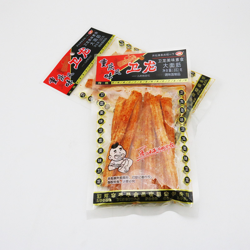 卫龙面筋辣条大包大袋面筋透明老式包装102克整箱包邮