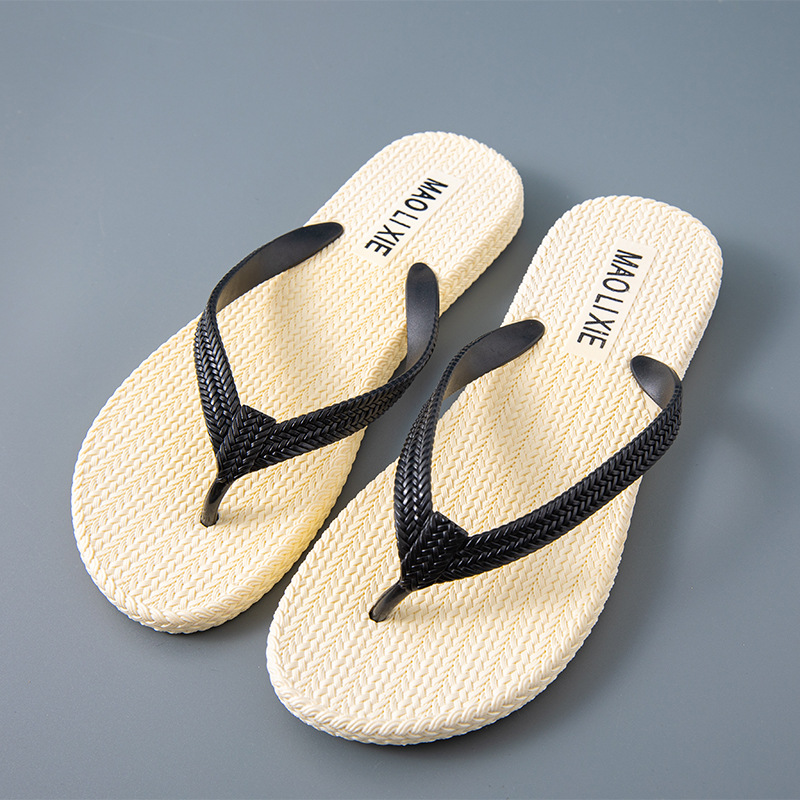 Women's Solid Color Non-Slip Flip-Flops Factory Supply Beach Flat Flip-Flops Home Outdoor Dual Purpose Sandals