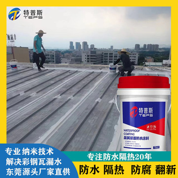 耐候性金属屋面防水涂料 彩钢瓦厂房防水 天沟漏水专用 耐用10年