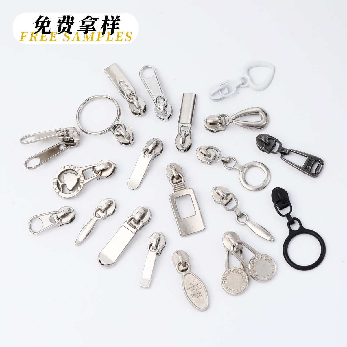 No. 3 Zipper Head Spot 50 Colors 100 Models Wet Wipe Bag Zipper Buckle Factory Wholesale Nylon Zipper Pull Tab Pull Head