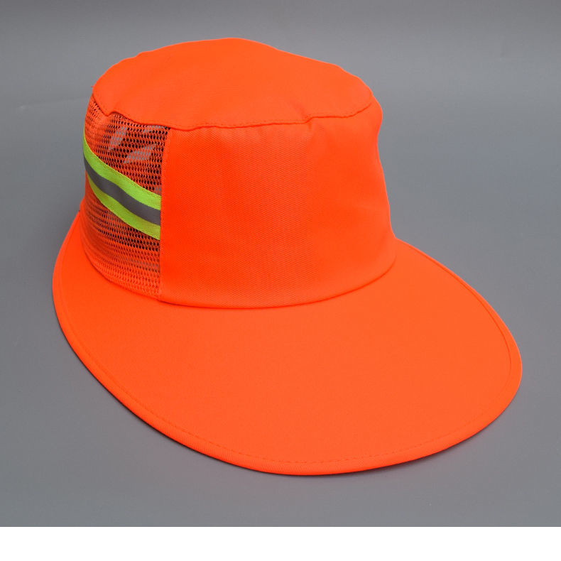 批发户外环卫工人帽子反光帽防护工作帽冬季加厚棉帽防晒遮阳帽