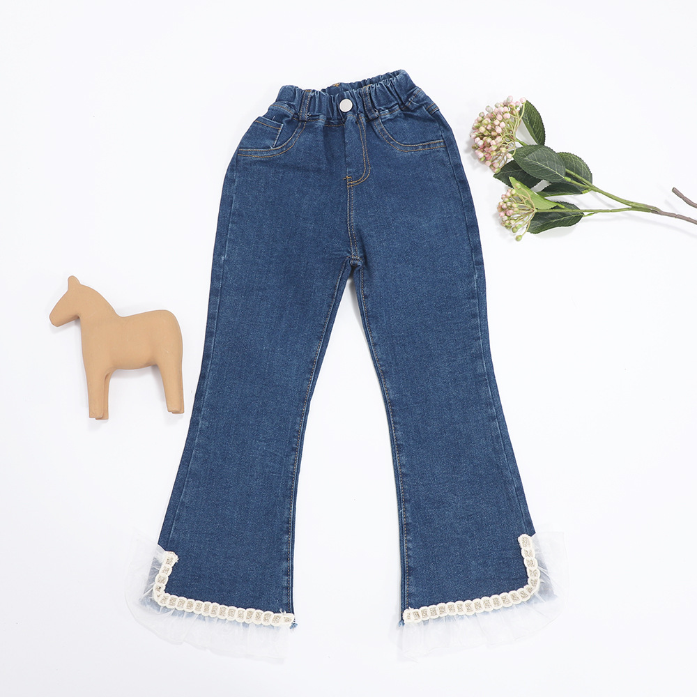 女童长裤微喇图片