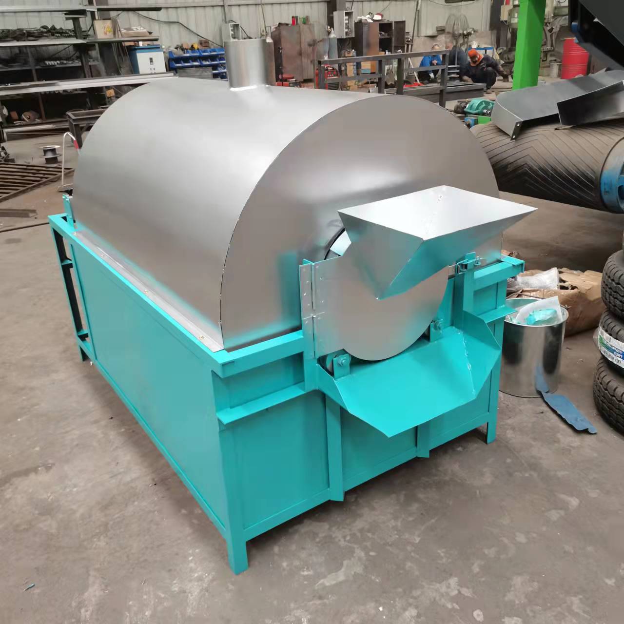 不锈钢不粘锅滚筒炒面机 五香花生瓜子炒货机电加热酥油茶炒面机