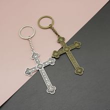 亚马逊希音Temu速卖通爆款饰品简约十字架钥匙扣挂件