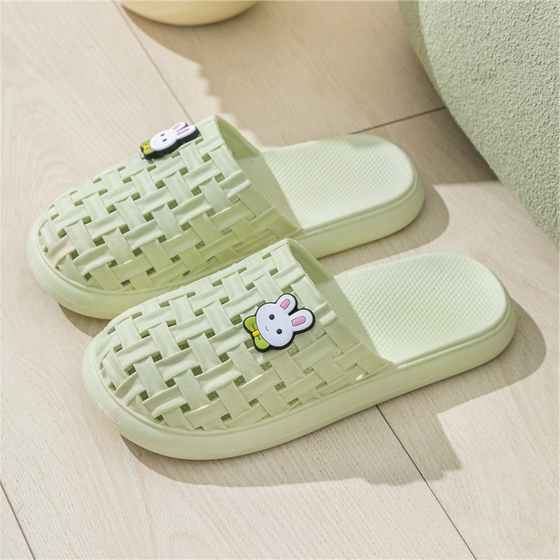 Summer Closed Toe Slippers Women's Bathroom Bath Home Indoor and Outdoor Slip-Resistant Flat Beach Hole Shoes Women's