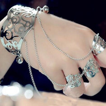 欧美复古时尚饰品青丘狐古力娜扎同款手镯手链连指戒指指环