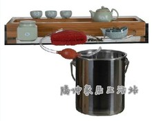 1V0H批发不锈钢茶水桶大小号带盖茶渣桶加厚家用排水桶垃圾桶带过