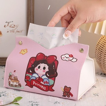 新款批发公主皮革纸巾盒抽纸盒客厅家用创意纸巾套纸袋家居款