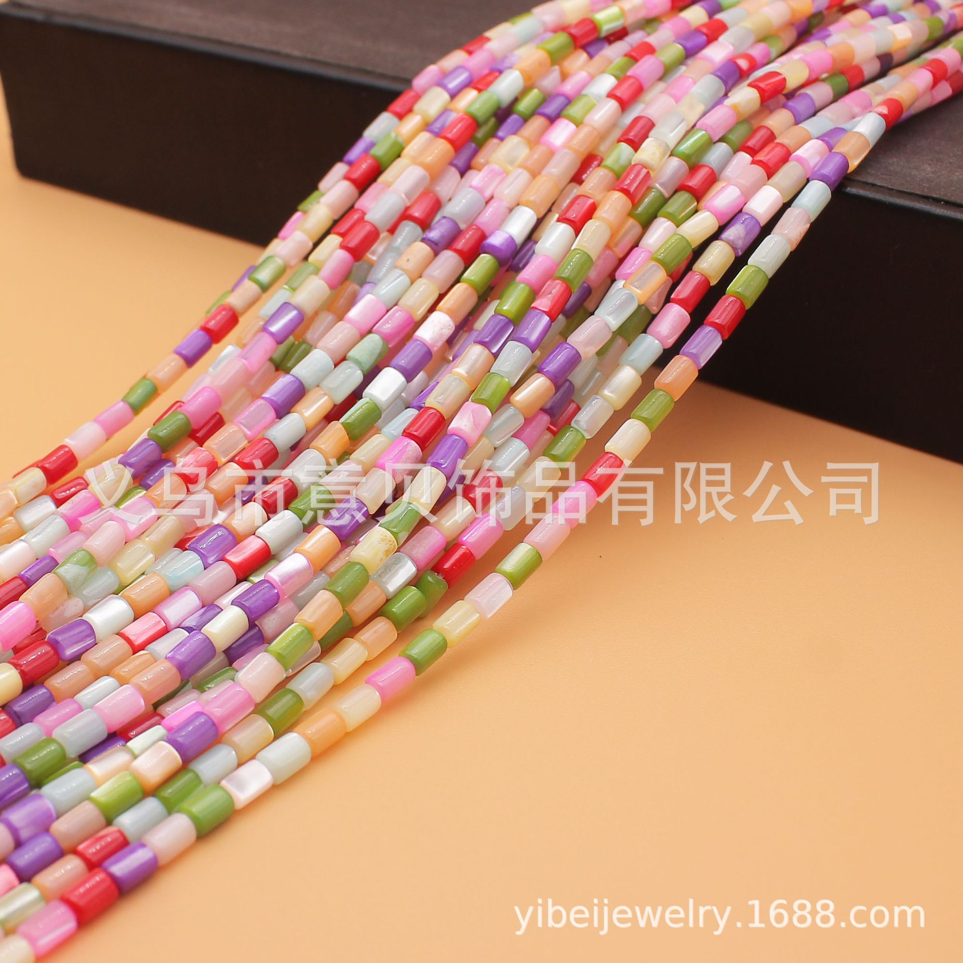 Deep Sea Fritillary Beads Colorful round Tube 3x5mm Semi-Finished Products Accessories Bracelet Necklace Clothing Shoes and Hats Accessories Wholesale