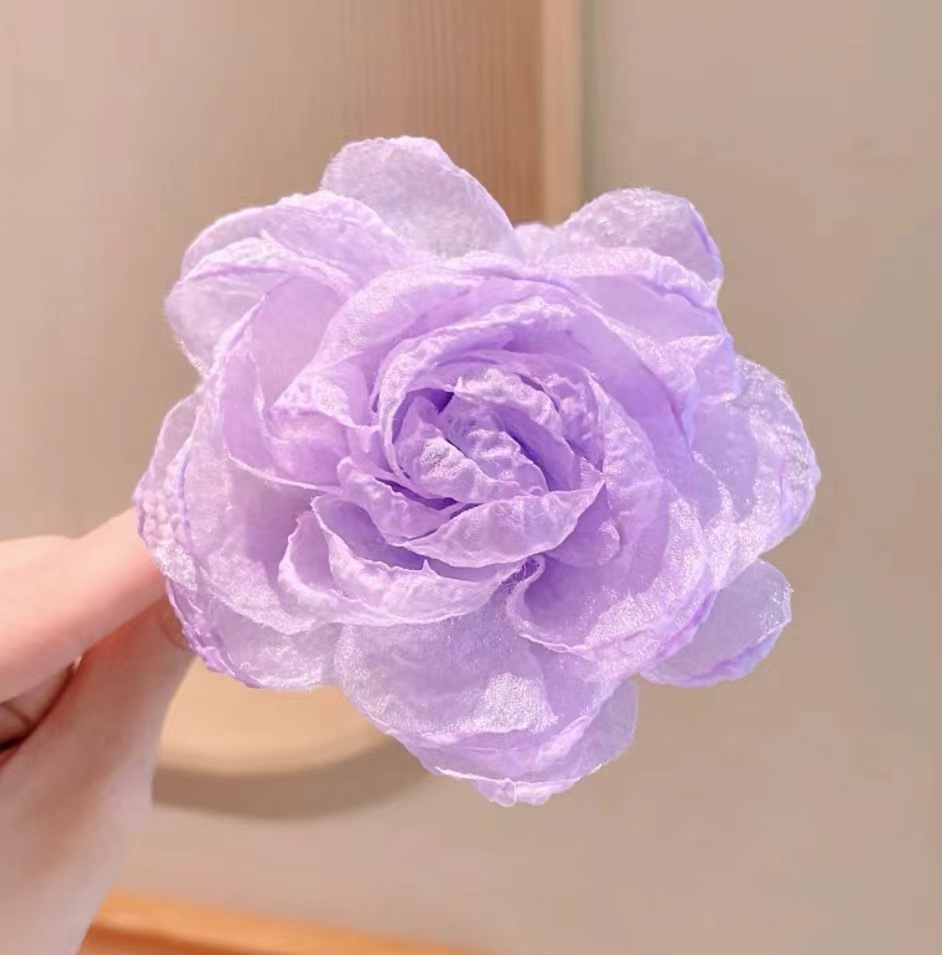 Summer Super Fairy Bun Flower Hair Clip Girls Elegant Updo Hairpin Hairpin Clip Headdress 2024 New