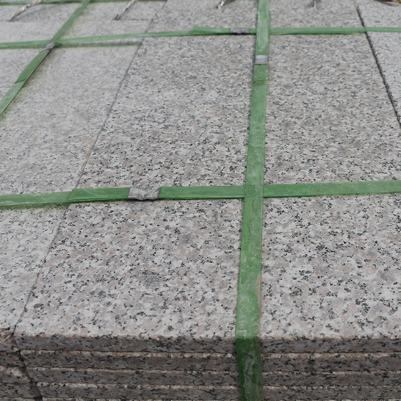 现货五莲花火烧板 花岗岩板地砖小区广场铺路石30板材 火烧面