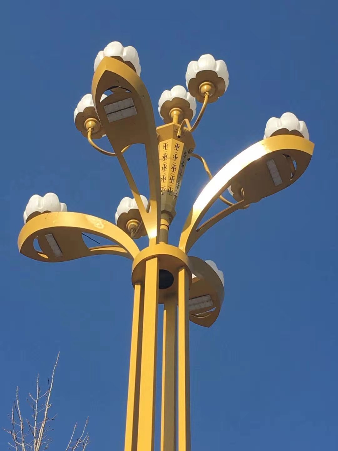 玉兰灯6米8-12米户外市政工程灯广场小区特色景观路灯中华芙蓉灯