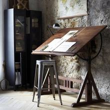 实木绘画桌工作室美术画架绘图桌设计师画图桌画画桌工作台