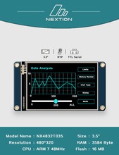 Nextion NX4832T035 3.5寸人机交互界面HMI 基础型英文版官方正版