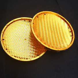 金色大圆形簸箕新品镀金塑料畚箕配件畚斗春节过年装饰小挂件配饰