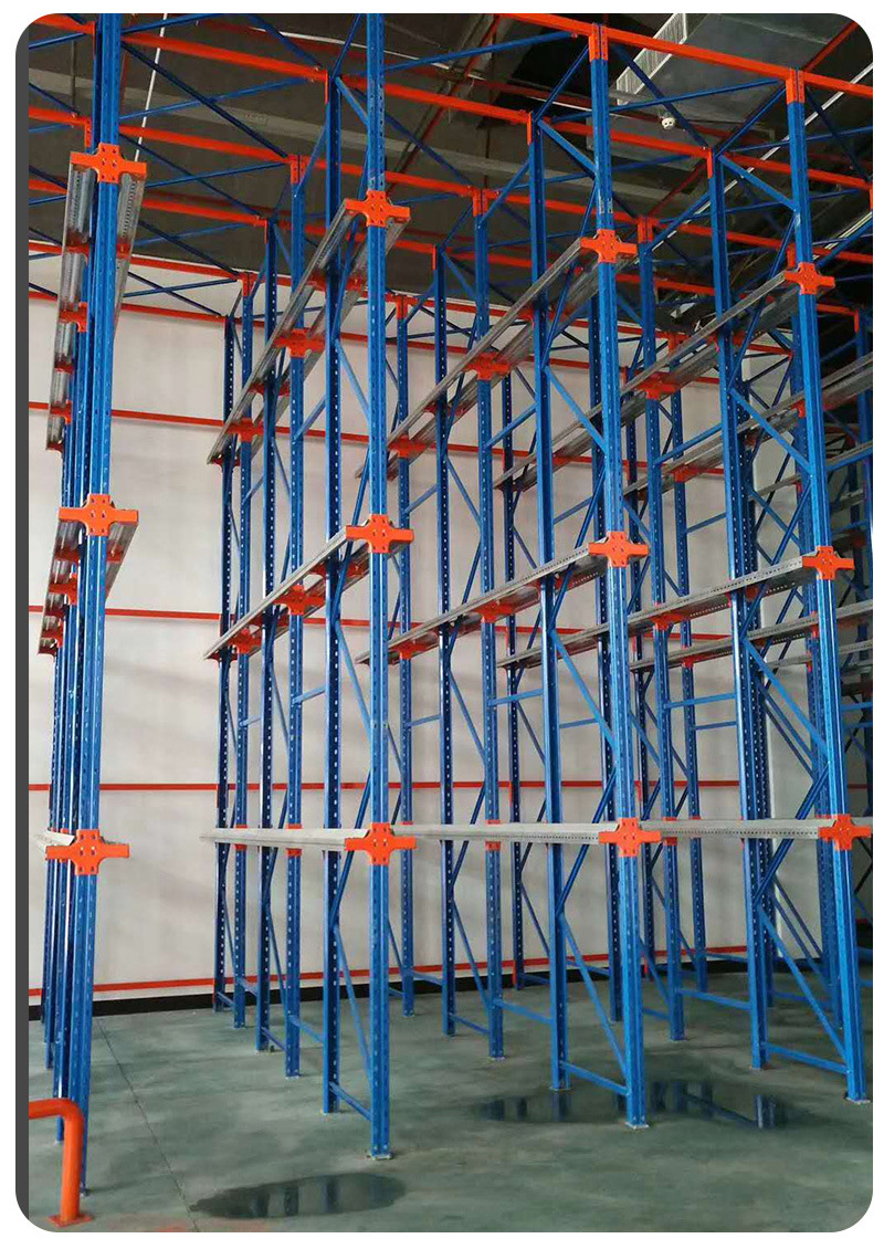 湖南贯通式冷库使用货架 货位存储高节约空间穿梭式通廊式托盘架