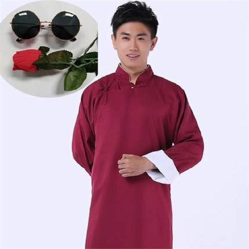 相声大褂男长衫婚礼伴郎服兄弟服装男士长袍兄弟团礼服中式结婚中