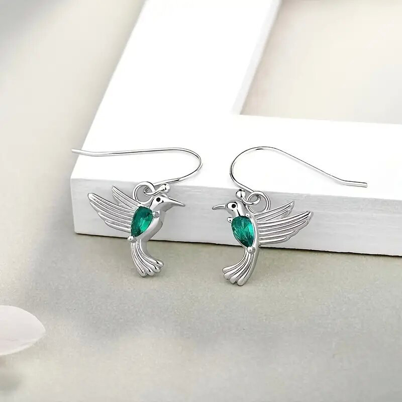 cao shi european and american cross-border retro bird earrings women‘s fashion animal hummingbird earrings cute mini ear hook women
