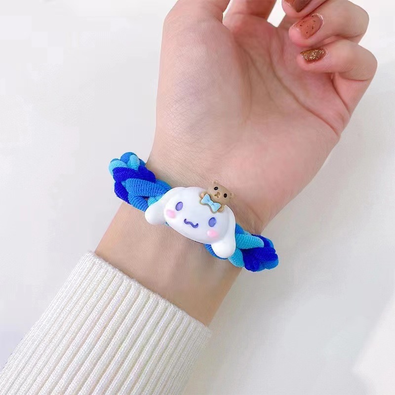 Sanrio Clow M Carrying Strap DIY Gift Hand-Woven Rubber Band Hair Rope Couple Bracelet Hair Ring