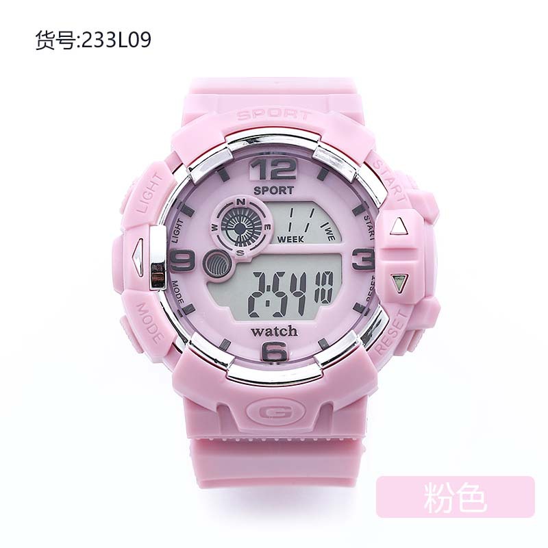 Macaron Campus Student Electronic Watch Youth Primary and Secondary School Students Sports Countdown Running Watch Multi-Functional