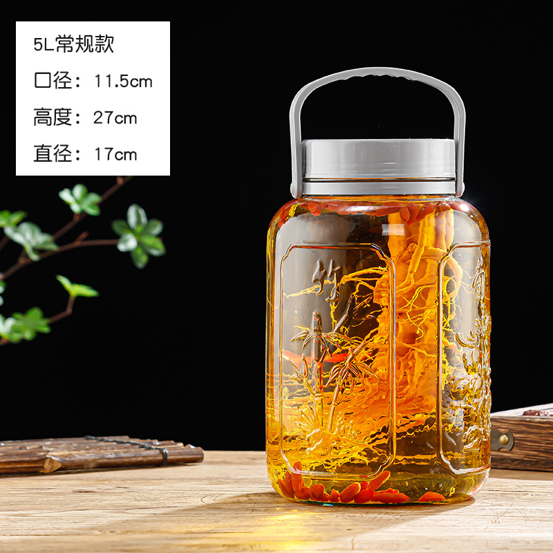 泡酒玻璃瓶专用酒桶带龙头装杨梅空瓶酒罐果酒食品级酒瓶子密封罐