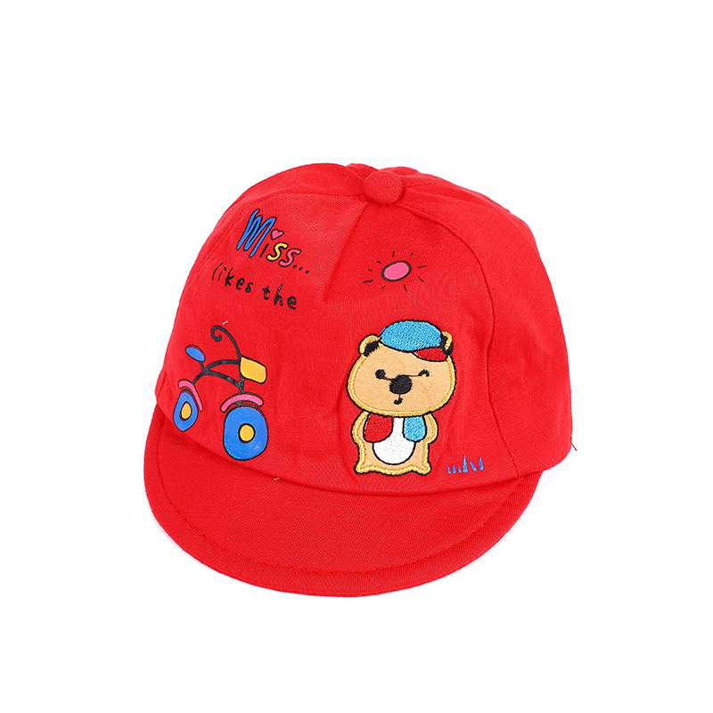 Spring and Autumn New Cartoon Cotton Babies' Soft Brim Warm Children's Peaked Cap Baby Hat Wholesale