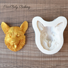 3D Cute Dog Head Silicone Molds For Baking Resin Tools DIY跨