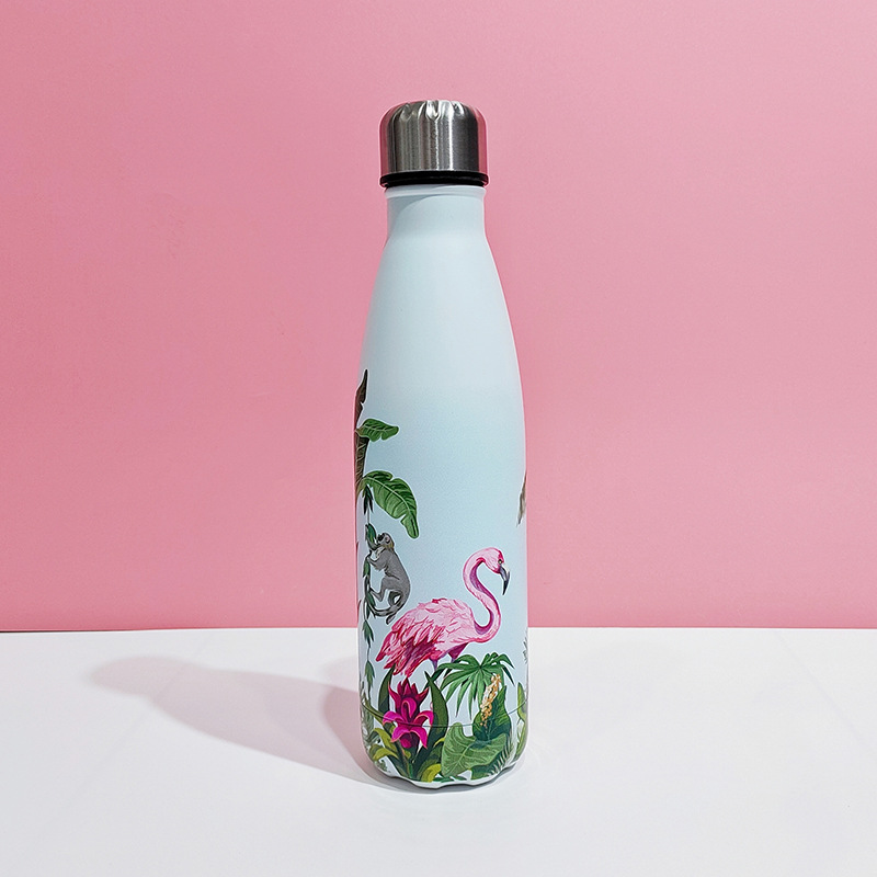 Factory Direct Sales Cross-Border 304 Stainless Steel Vacuum Cup Double Layer Vacuum Coke Bottle Jungle Animal Creative Cup Stock