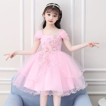 女童连衣裙夏装中大童公主裙洋气蓬蓬纱裙儿童背心裙女孩夏季裙子