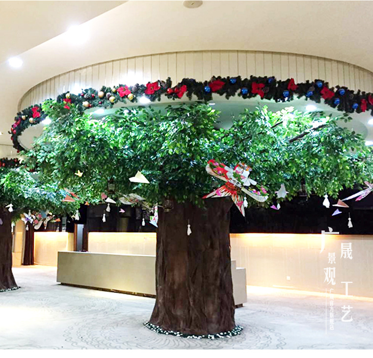 仿真大榕树 包柱仿真榕树装饰婚庆酒店商场造景 仿真假树人造树