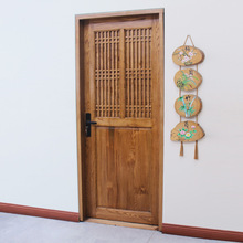 新中式风化纹理祠堂门四合院木大门室内套装家用老榆木老式大门