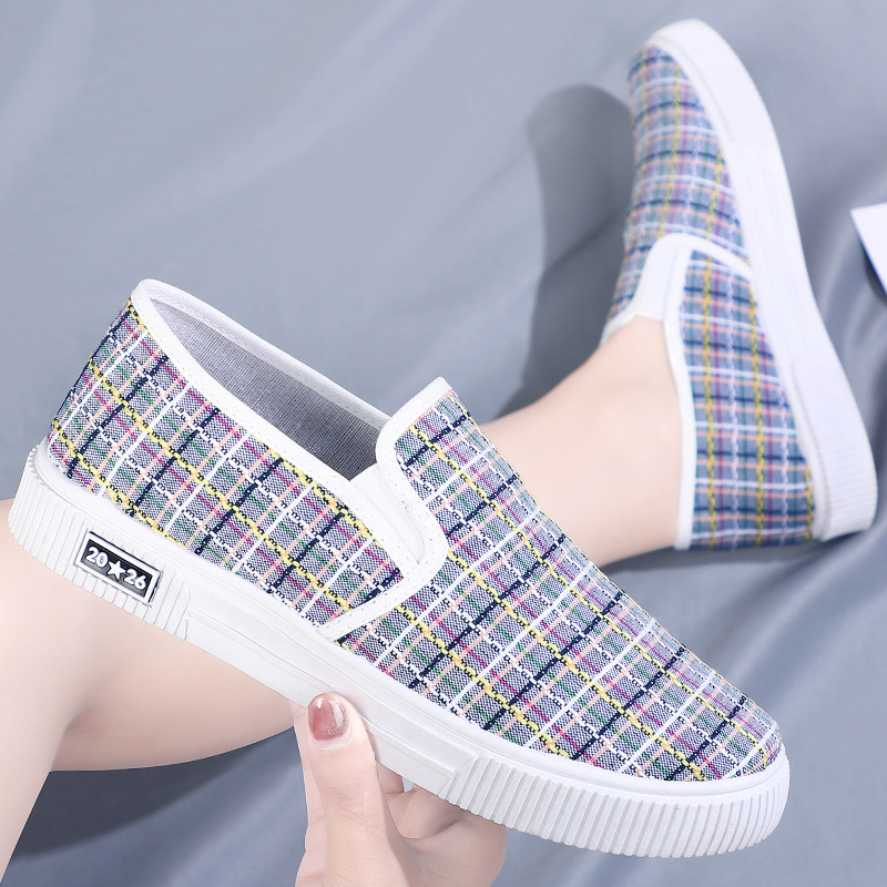 2022 New Versatile Internet Celebrity Cloth Shoes Fashionable round Toe Cloth Shoes Women's Korean-Style Sports Breathable Non-Slip Soft Bottom Student Shoes