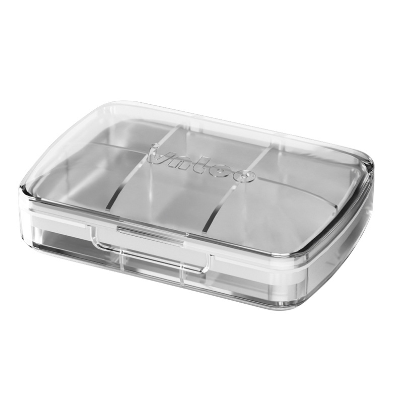 New Fashion Pill Box Portable Dispensing Storage Box Home Transparent Simple Desktop Portable Family Medicine Box