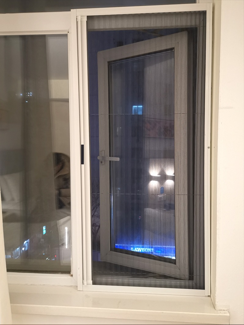 铝合金折叠隐形纱窗伸缩推拉式平开窗卷帘防蚊窗户窗纱沙窗网自装