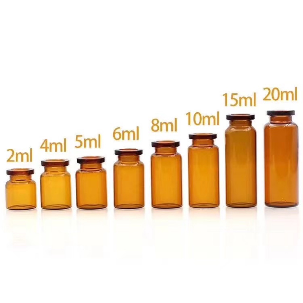 透明西林瓶10ml 5ml冻干粉瓶透明3ml精华小样1毫升玻璃分装瓶