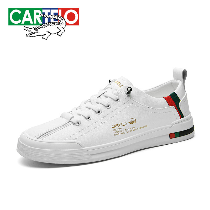 cartelo卡帝鳄鱼男鞋休闲运动鞋板鞋男生小白鞋板鞋低帮鞋子代发