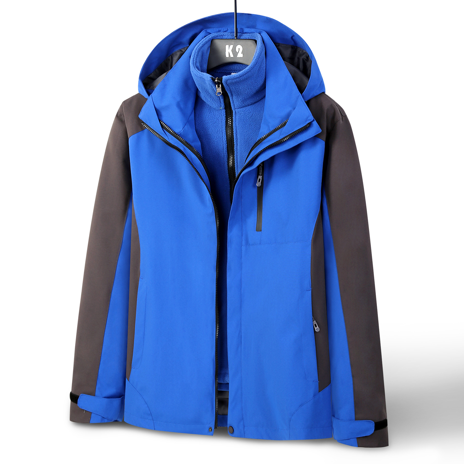 新款防风衣户外加绒外套防寒服两件套保暖冲锋衣三合一男女工作服