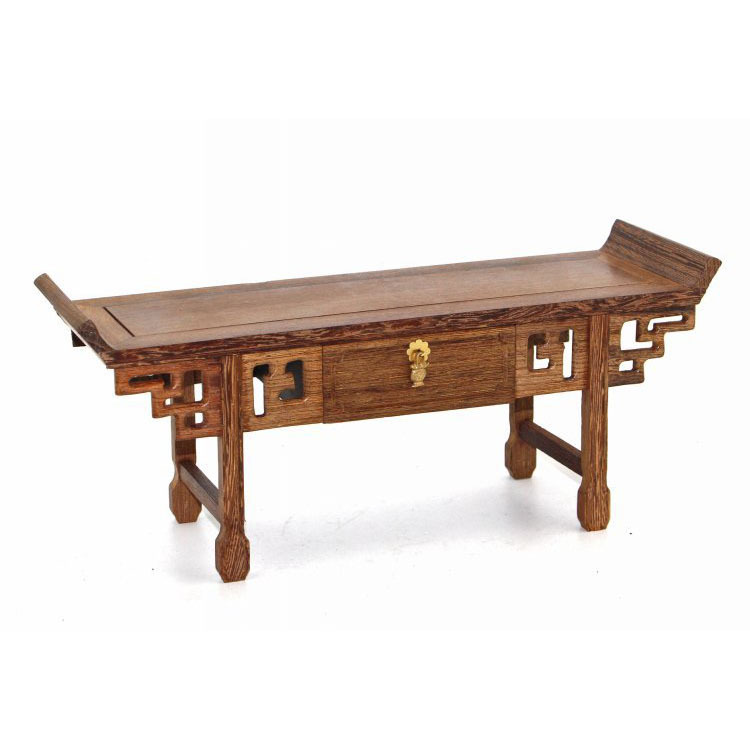 Rosewood a Long Narrow Table Altar Door Frame Warped Head Piano Table Qiyu Stone Pattern Bonsai Teapot Jade Decoration Solid Wood Base