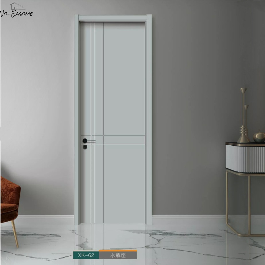 厂家2021年新款莫兰迪烤漆门碳晶板实木房间卧室隔音极简轻奢民宿