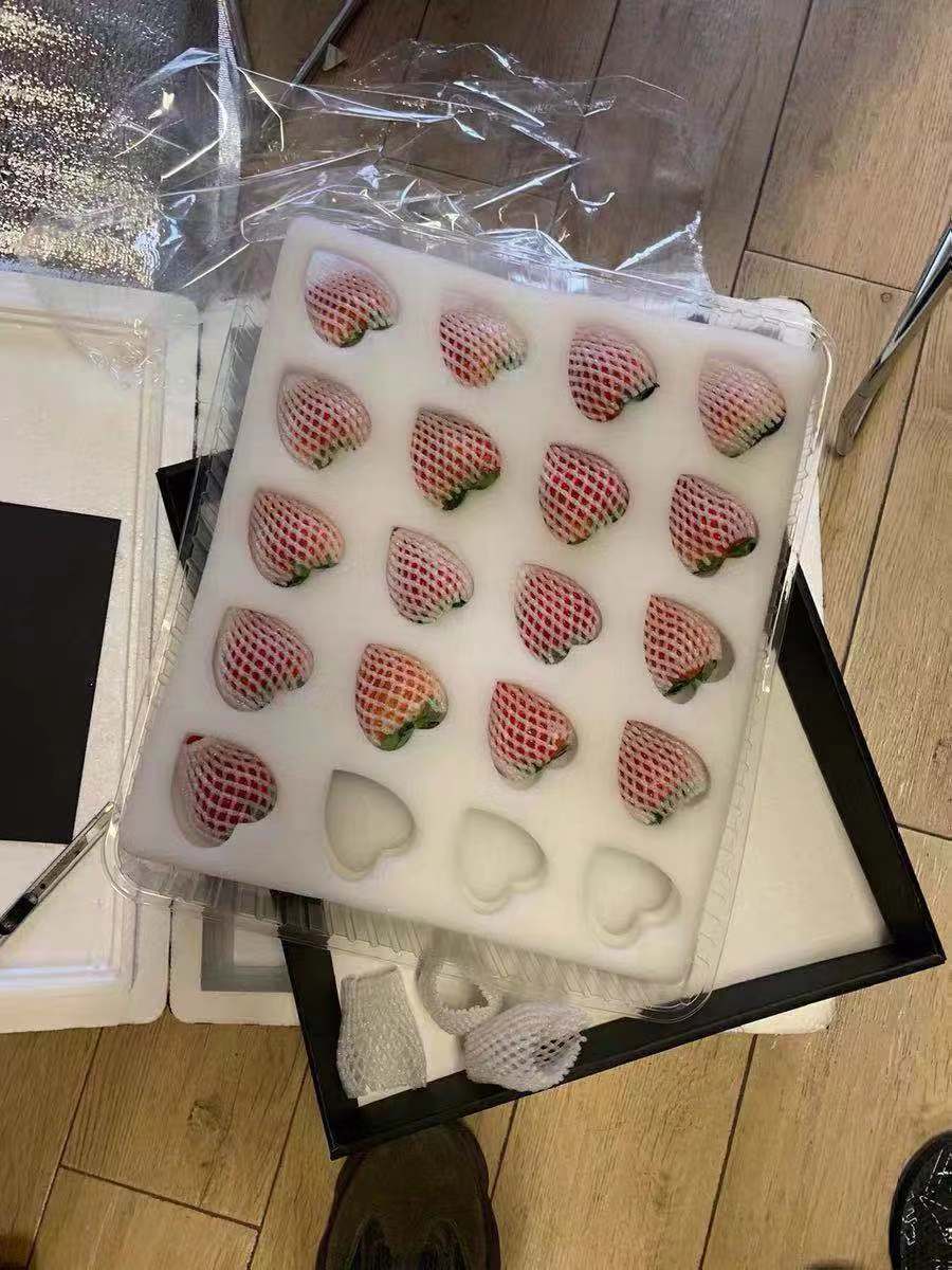 厂家供应66枚草莓包装海绵/泡沫箱66枚草莓海绵/54枚草莓海绵
