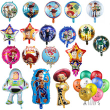 跨界卡通玩具总动员 胡迪巴斯光年铝膜气球儿童玩具派对布置批发