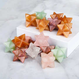 直播货源梅尔卡巴星摆件原石打磨神秘能量石手工工艺品现货批发